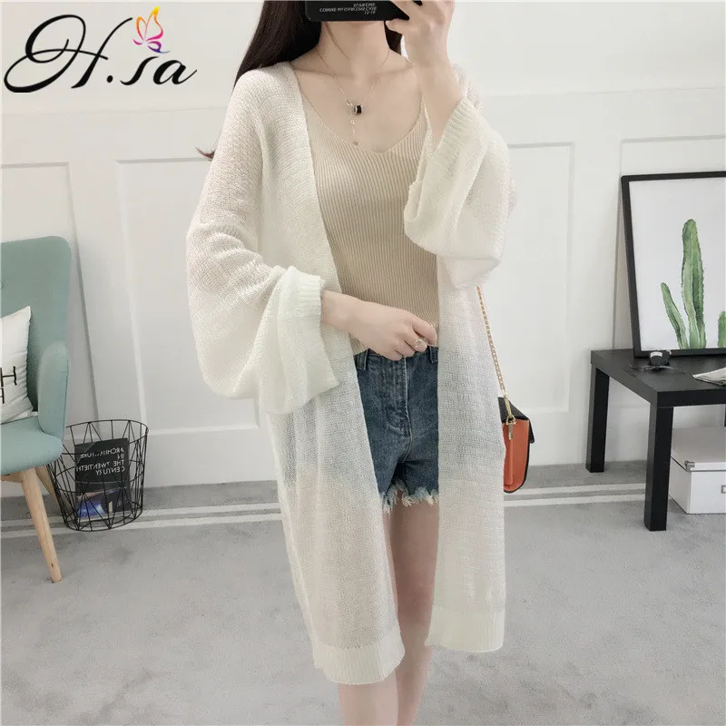 H.SA Women Summer Cardigans Flare Sleeve Long Cardigans Hollow out Open Stitch Spring Oversize Coat Sun protection clothing 2019
H.SA Women Summer Cardigans Flare Sleeve Long Cardigans Hollow out Open Stitch Spring Oversize Coat Sun protection clothing 2019