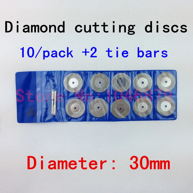 10 / Pack +2 connecting rod, a small diamond cutting disc, you can cut glass, ceramics, carbide materials. Diameter: 30mm
10 / Pack +2 connecting rod, a small diamond cutting disc, you can cut glass, ceramics, carbide materials. Diameter: 30mm