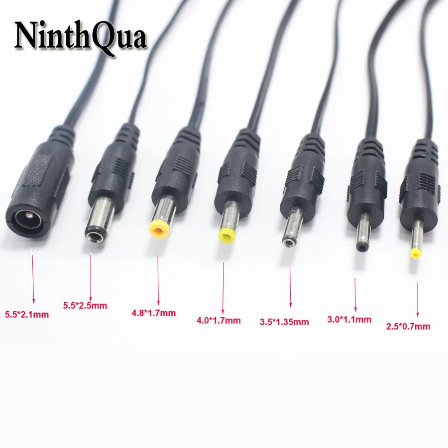 1pcs 5.5*2.1mm to 5.5*2.5 4.8*1.7 4.0*1.7 3.5*1.35 3.5*1.1 2.5*0.7mm DC Power Plug with 15cm Wire DC Power Splitter Adapter
1pcs 5.5*2.1mm to 5.5*2.5 4.8*1.7 4.0*1.7 3.5*1.35 3.5*1.1 2.5*0.7mm DC Power Plug with 15cm Wire DC Power Splitter Adapter