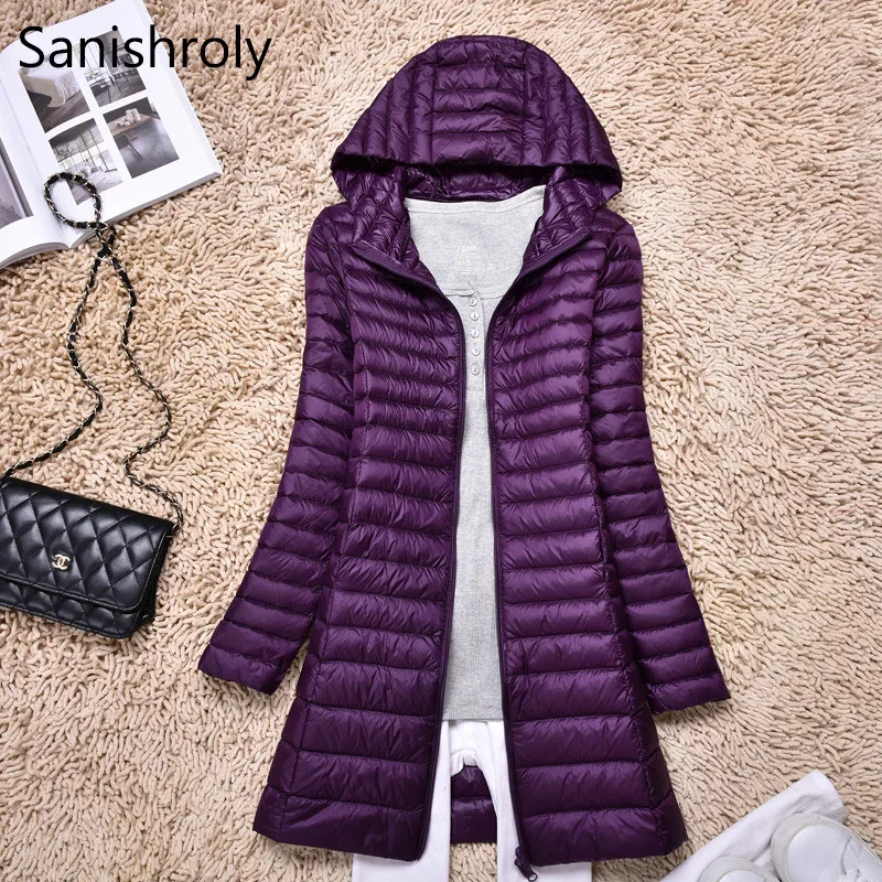 Sanishroly S-6XL 2018 Women Hooded Jacket Midi Long Ultra Light Down Coat Parka Ladies White Duck Down Outerwear Plus Size SE299
Sanishroly S-6XL 2018 Women Hooded Jacket Midi Long Ultra Light Down Coat Parka Ladies White Duck Down Outerwear Plus Size SE299
