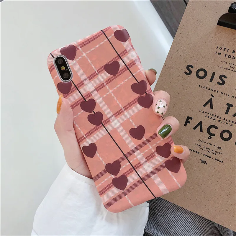 pinky plaid check grid lattice heart pattern tpu mobile phone case cover for iphone 6 7 8 plus x xr xs max BIA327
pinky plaid check grid lattice heart pattern tpu mobile phone case cover for iphone 6 7 8 plus x xr xs max BIA327