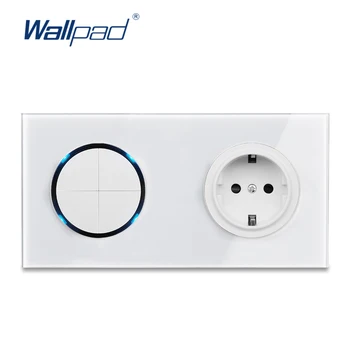 Wallpad L6 4 Gang 2 Way Switch with EU Schuko Wall Socket Electric Power Outlet White Tempered Glass Panel Frame 172 by 86 Size
Wallpad L6 4 Gang 2 Way Switch with EU Schuko Wall Socket Electric Power Outlet White Tempered Glass Panel Frame 172 by 86 Size