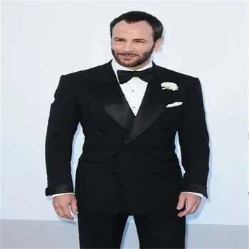 Custom Mens Suits Black Satin Peaked Lapel Slim Fit Double Breasted Wedding Suits For Men Formal Custom Tuxedo 2 Pieces Terno
Custom Mens Suits Black Satin Peaked Lapel Slim Fit Double Breasted Wedding Suits For Men Formal Custom Tuxedo 2 Pieces Terno
