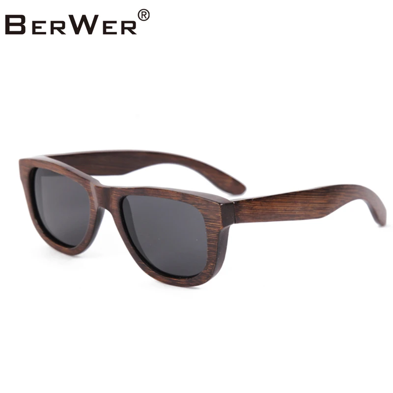 

BerWer Polarized Small Size Bamboo Sunglasses Men Wooden Sun Glasses Women Brand Original Wood Sunglass Oculos De Sol Masculino