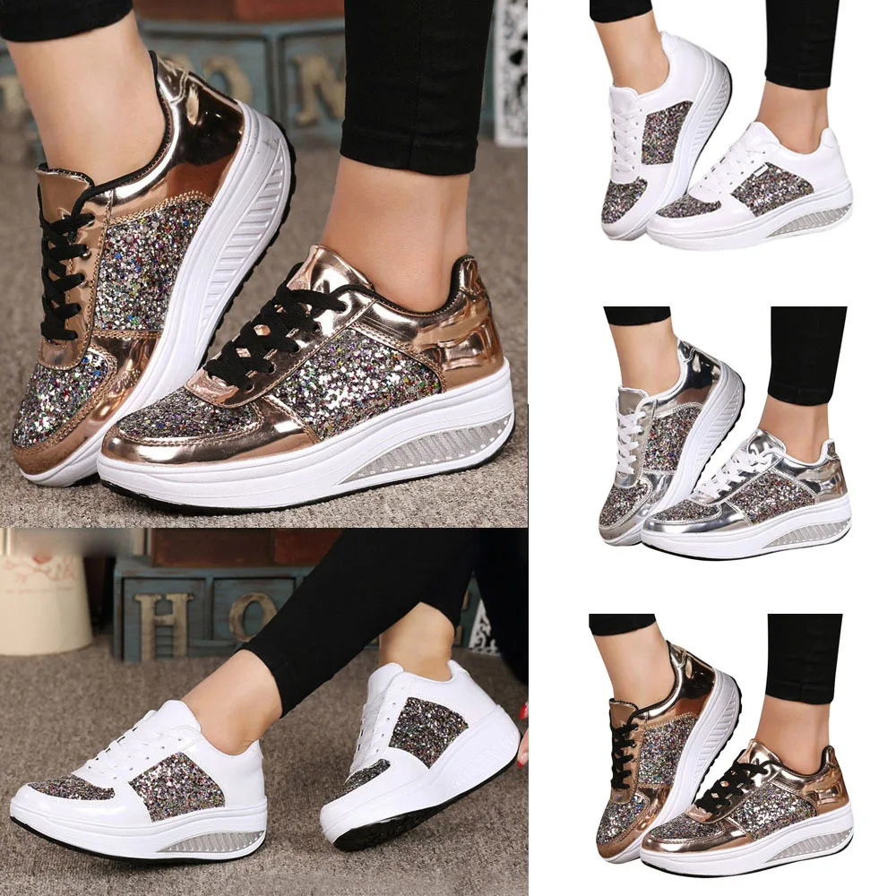 2018 spring and autumn explosion models color mirror sequins thick bottom wedges rocking shoes large size casual shoes
2018 spring and autumn explosion models color mirror sequins thick bottom wedges rocking shoes large size casual shoes