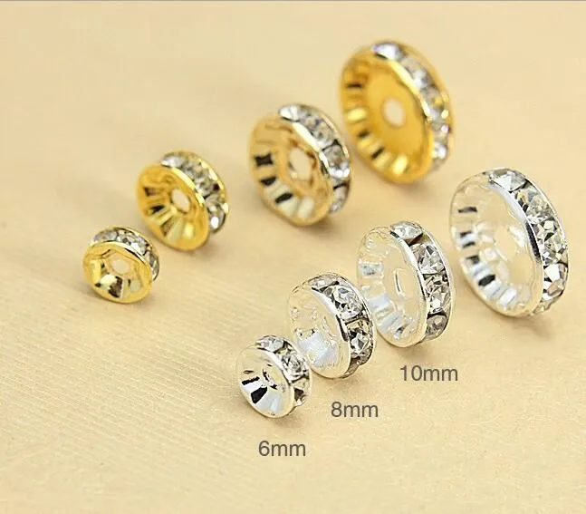 50pcs/lot Round Shape Rhinestone spacer beads circle fit bracelet necklace diy Jewelry Accessories Handmade Beaded Material
50pcs/lot Round Shape Rhinestone spacer beads circle fit bracelet necklace diy Jewelry Accessories Handmade Beaded Material