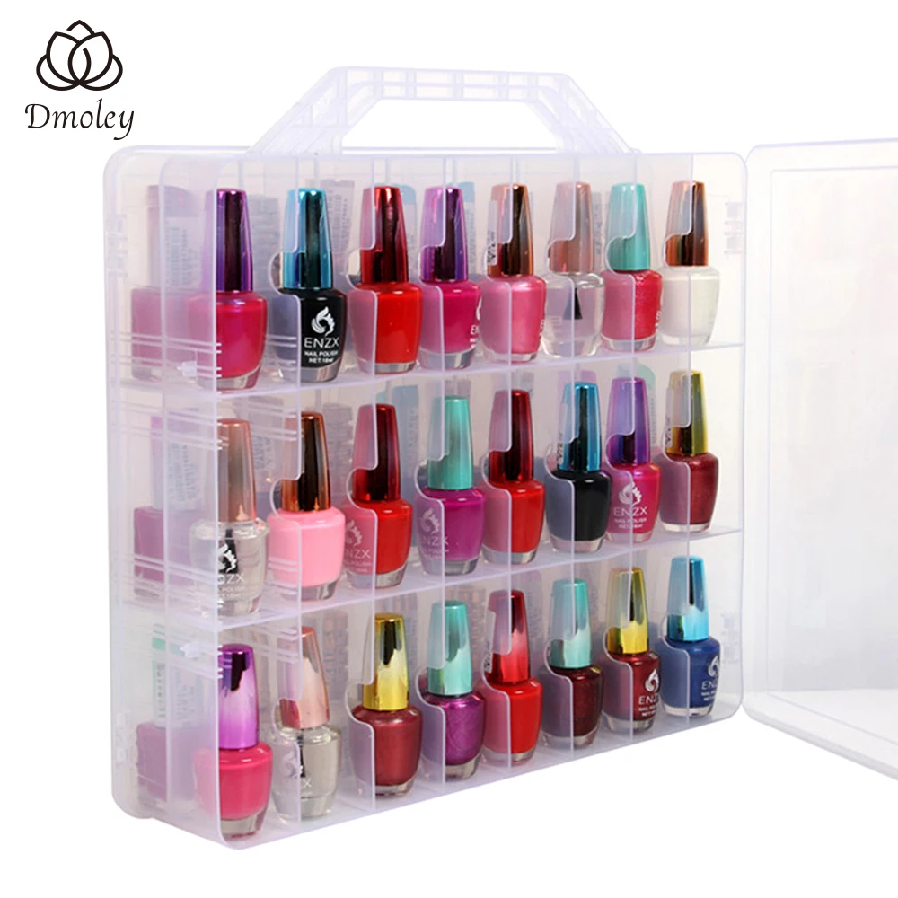 Clear Plastic Nail Polish Box 48 Bottles Adjustable Dividers Space Case Organizer Nail Gel Holder for Saver Storage Box
Clear Plastic Nail Polish Box 48 Bottles Adjustable Dividers Space Case Organizer Nail Gel Holder for Saver Storage Box