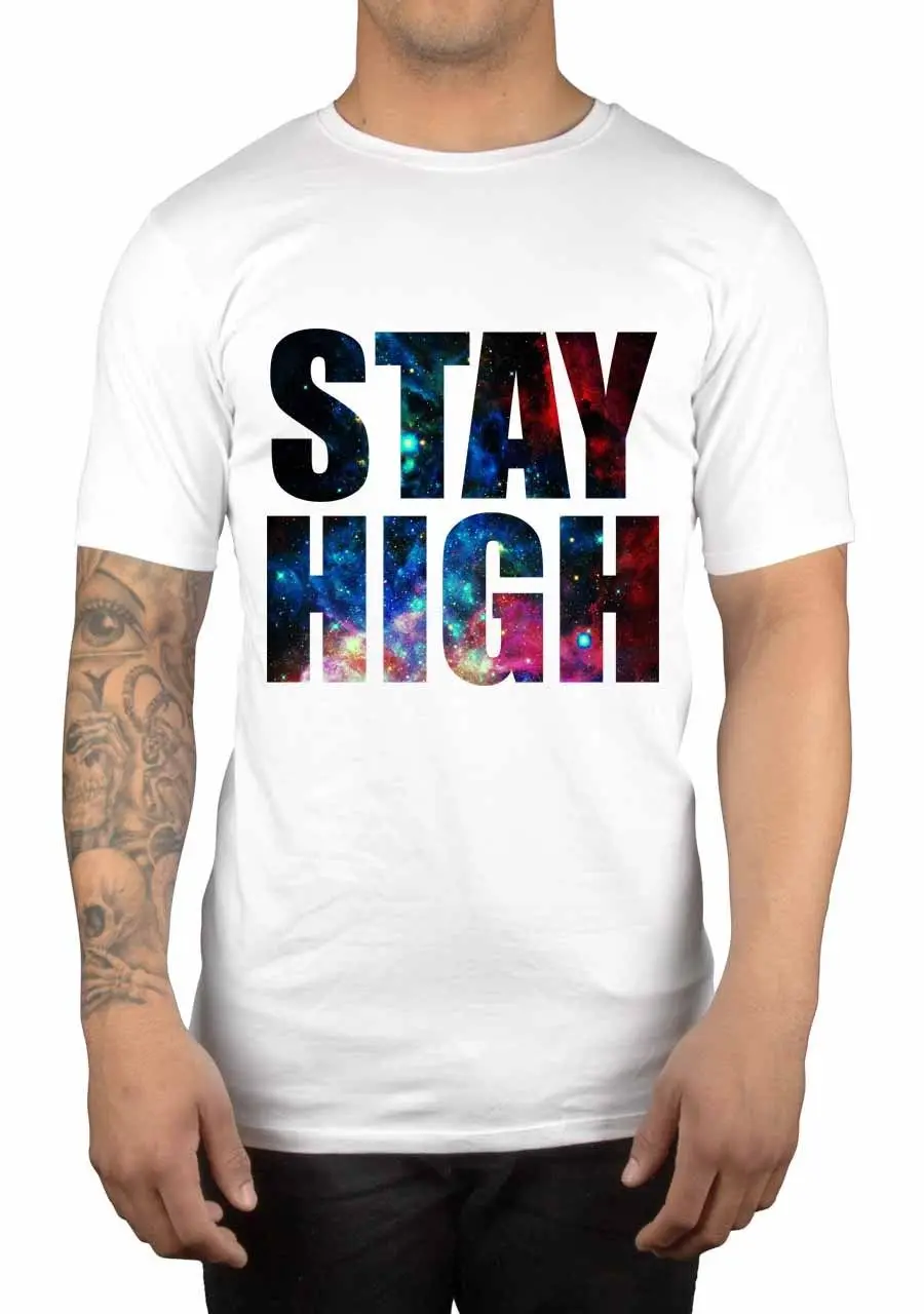 Футболка с надписью Stay High Galaxy футболка Taylor Gang Swag Snoop Громкая идея подарка Weed Лидер
