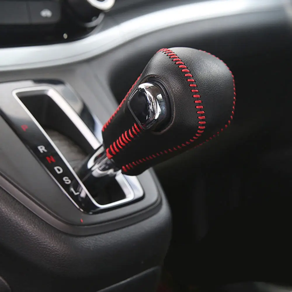 Hand-Stitched PU Leather Car Gear Shift Knob Stick Cover Trim Sewing Gear Shift Collars For Honda CR-V CRV 2012-2014 Car Stylin
Hand-Stitched PU Leather Car Gear Shift Knob Stick Cover Trim Sewing Gear Shift Collars For Honda CR-V CRV 2012-2014 Car Stylin