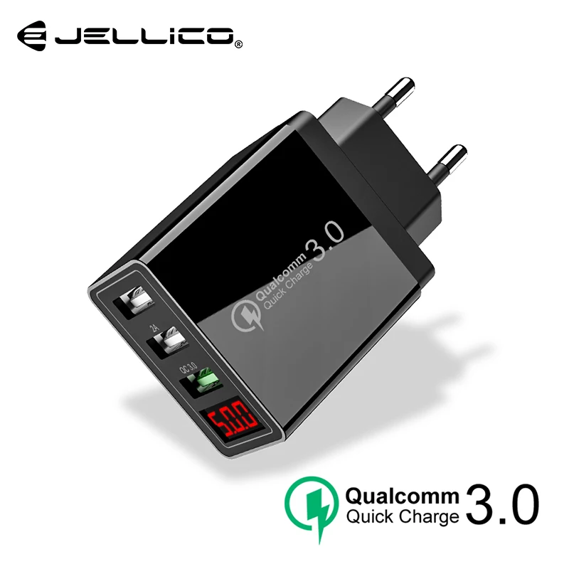 Jellico QC 3.0 3 Port USB Phone Charger LED Display EU Plug Total Max 3A Smart Fast Charger Mobile Wall Charger for iPhone iPad 
Jellico QC 3.0 3 Port USB Phone Charger LED Display EU Plug Total Max 3A Smart Fast Charger Mobile Wall Charger for iPhone iPad
