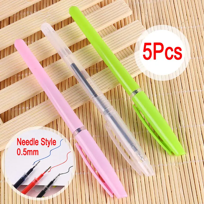 DELVTCH 5Pcs 0.5mm Gel Pen Refill Needle Style Point tip Office Signature Pen Red Blue Black Ink School Student Writing Supplies
DELVTCH 5Pcs 0.5mm Gel Pen Refill Needle Style Point tip Office Signature Pen Red Blue Black Ink School Student Writing Supplies
