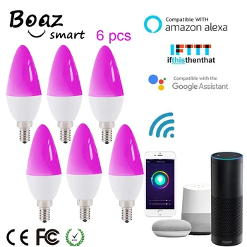 Boaz-EC E14 Smart Wifi Led Bulb RGBW Multicolor Candle Bulb Tuya Smartlife light APP Voice Control Alexa Echo Google Home IFTTT
Boaz-EC E14 Smart Wifi Led Bulb RGBW Multicolor Candle Bulb Tuya Smartlife light APP Voice Control Alexa Echo Google Home IFTTT