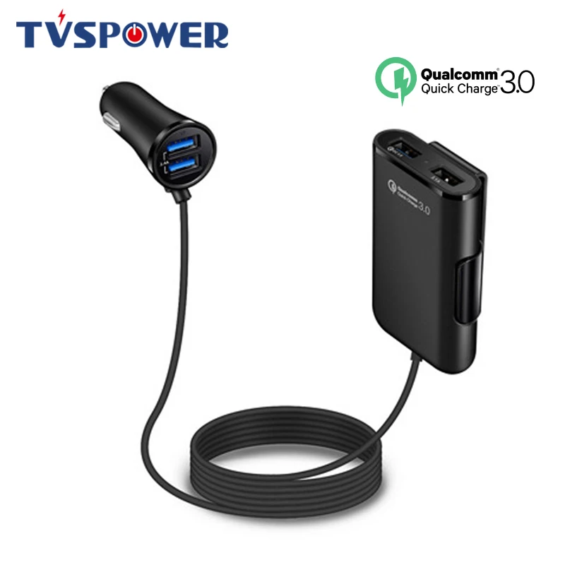 Автомобильное зарядное устройство QC 3 0 с 4 портами USB концентратор для зарядки