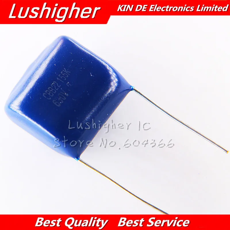 10PCS CBB22 630V155K 630V 155K 1.5uf 1500nf CBB 20mm Polypropylene Film Capacitor
10PCS CBB22 630V155K 630V 155K 1.5uf 1500nf CBB 20mm Polypropylene Film Capacitor