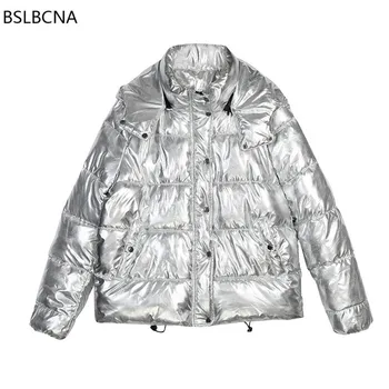 2020 Winter Jacket Women New Korean Style Bright Silver Gray Fashion Hat Short Coat Female Casual White Duck Down Clothes A535
2020 Winter Jacket Women New Korean Style Bright Silver Gray Fashion Hat Short Coat Female Casual White Duck Down Clothes A535
