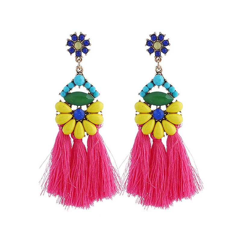 ZHINI Colorful Bohemian Tassel Earrings oorbellen Statement Earrings Jewellry Factory Wholesale Crystal Designer Fringe Earrings
ZHINI Colorful Bohemian Tassel Earrings oorbellen Statement Earrings Jewellry Factory Wholesale Crystal Designer Fringe Earrings