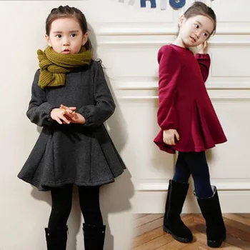 2019 Baby Girls Winter Autumn Warm Thick Dress Long Sleeve O-Neck Casual Ruffles Dress Kids School Princess Cute Dress Hot Sale
2019 Baby Girls Winter Autumn Warm Thick Dress Long Sleeve O-Neck Casual Ruffles Dress Kids School Princess Cute Dress Hot Sale