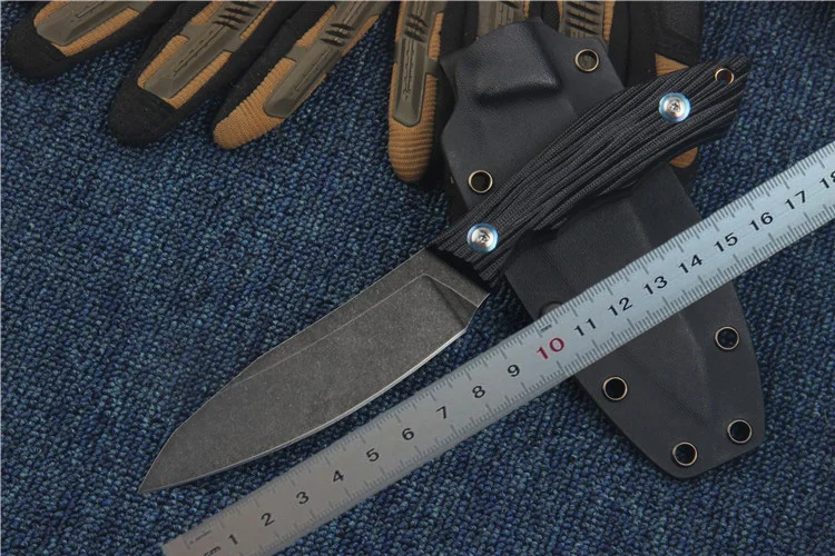 Freewolf Straight Knife D2 60HRC Black Stone Washed Blade Black G10 Handle Fixed Blade Knives With Kydex
Freewolf Straight Knife D2 60HRC Black Stone Washed Blade Black G10 Handle Fixed Blade Knives With Kydex