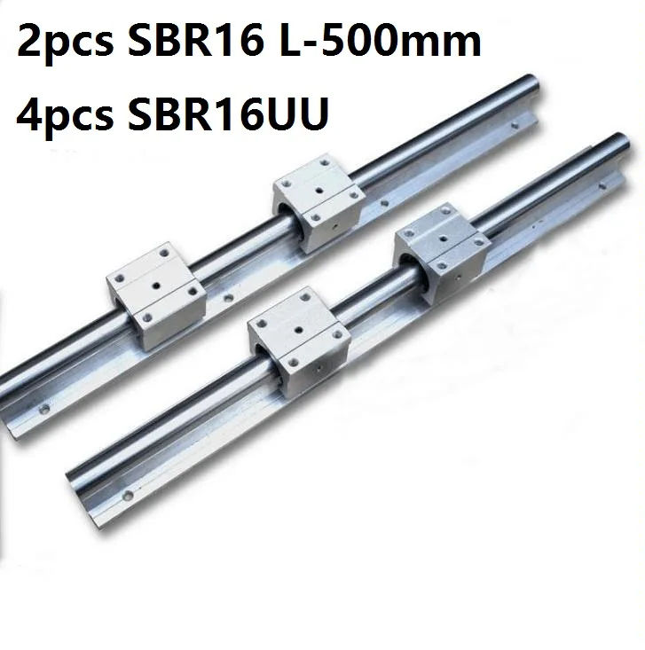 2pcs SBR16 L-500mm support rail linear guide + 4pcs SBR16UU linear bearing blocks for CNC router parts
2pcs SBR16 L-500mm support rail linear guide + 4pcs SBR16UU linear bearing blocks for CNC router parts
