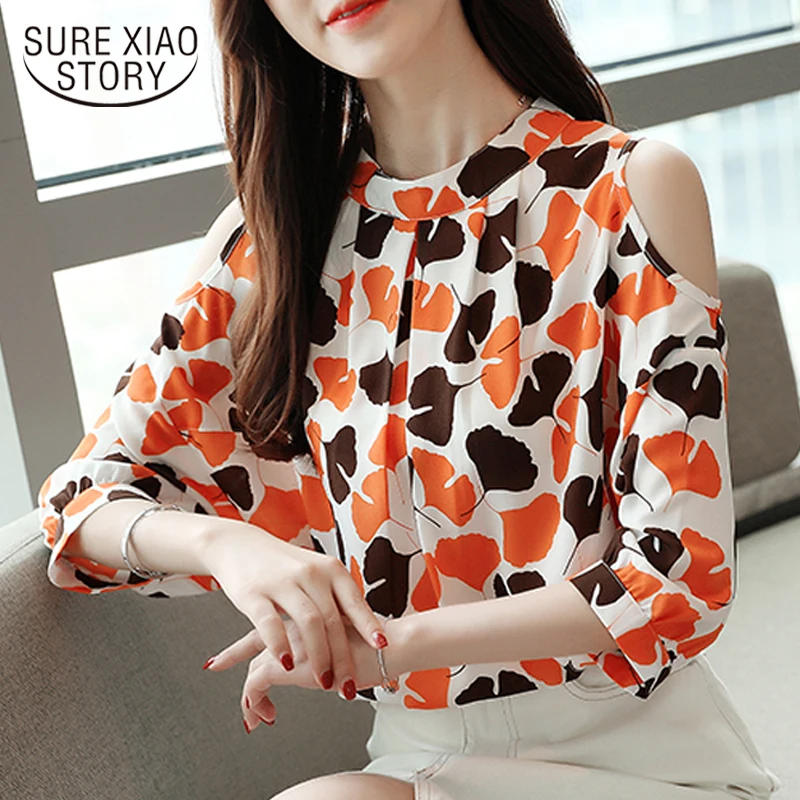 New Chiffon Shirt Female 2019 Summer Printing Soft Loose O-neck Women Blouse Dew Shoulder Short Sleeve Womens Tops 4785 50
New Chiffon Shirt Female 2019 Summer Printing Soft Loose O-neck Women Blouse Dew Shoulder Short Sleeve Womens Tops 4785 50