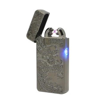 High Quailty Double Arc Lighter Case USB Pulse Windproof Lighters Electronic Metal Men Cigarette lighter
High Quailty Double Arc Lighter Case USB Pulse Windproof Lighters Electronic Metal Men Cigarette lighter