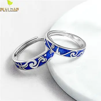 Flyleaf 925 Sterling Silver Couple Rings For Women Creative Starry Sky Blue Enamel Drop Glaze Fashion Fine Jewelry Open Ring Men
Flyleaf 925 Sterling Silver Couple Rings For Women Creative Starry Sky Blue Enamel Drop Glaze Fashion Fine Jewelry Open Ring Men