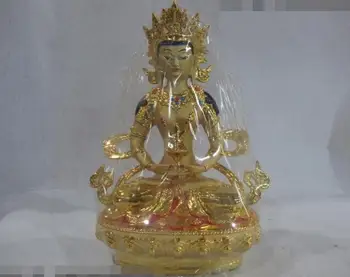 S06288 12 Tibet Buddhism Fane Bronze Copper Gild Painted Amitayus Guanyin Buddha Statue
S06288 12 Tibet Buddhism Fane Bronze Copper Gild Painted Amitayus Guanyin Buddha Statue
