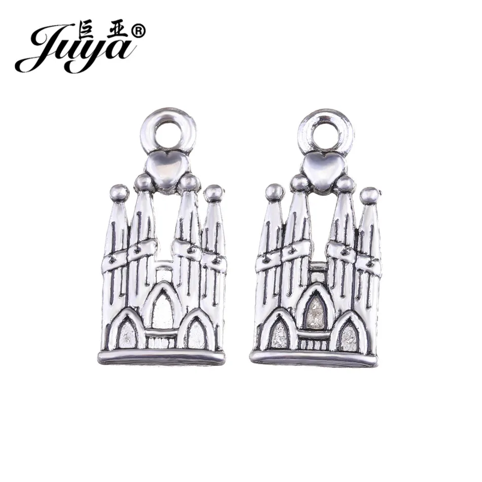 JUYA 15 шт. 19x9 мм старинные подвески металлический замок форма кулон для DIY Ювелирные