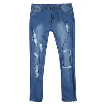 Fashion New Women Jeans Skinny Legging Slim Long Pencil Pants Ripped Knee Holes Female's Denim Trousers
Fashion New Women Jeans Skinny Legging Slim Long Pencil Pants Ripped Knee Holes Female's Denim Trousers