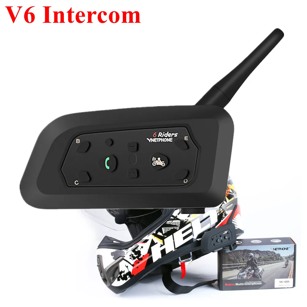 Helmet Intercom 1200m Wireless Bluetooth Motorcycle Walkie Talkie Multi-function Intercomunicador Moto Interphone for 6 riders
Helmet Intercom 1200m Wireless Bluetooth Motorcycle Walkie Talkie Multi-function Intercomunicador Moto Interphone for 6 riders