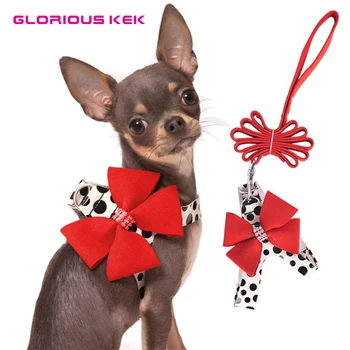 GLORIOUS KEK Dog Harness Small Rhinestones Big Bow Cute Dots Harness and Leash Set Suede Small Dog Harness Vest Chihuahua Yorkie
GLORIOUS KEK Dog Harness Small Rhinestones Big Bow Cute Dots Harness and Leash Set Suede Small Dog Harness Vest Chihuahua Yorkie