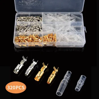 320PCS Male+Female Bullet Terminals 4mm Wire Bullet Crimp Connectors Terminal with Insulation Sheath For Car Auto Motorcycle
320PCS Male+Female Bullet Terminals 4mm Wire Bullet Crimp Connectors Terminal with Insulation Sheath For Car Auto Motorcycle