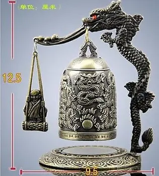 HANDWORK tibet silver Exquisite Tibet brass Carved Dragon&buddha Bell Shipping tools wedding Decoration Brass
HANDWORK tibet silver Exquisite Tibet brass Carved Dragon&buddha Bell Shipping tools wedding Decoration Brass