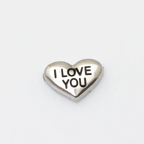 Silver heart I LOVE YOU, Floating charm fit floating charm lockets, FC0266,10PCS/LOT