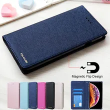Para iphone 11 Pro Max caso iphone 7 8 Plus para iphone Xs Max caso para iphone XR X Funda de cuero Flip de lujo de cartera(China)