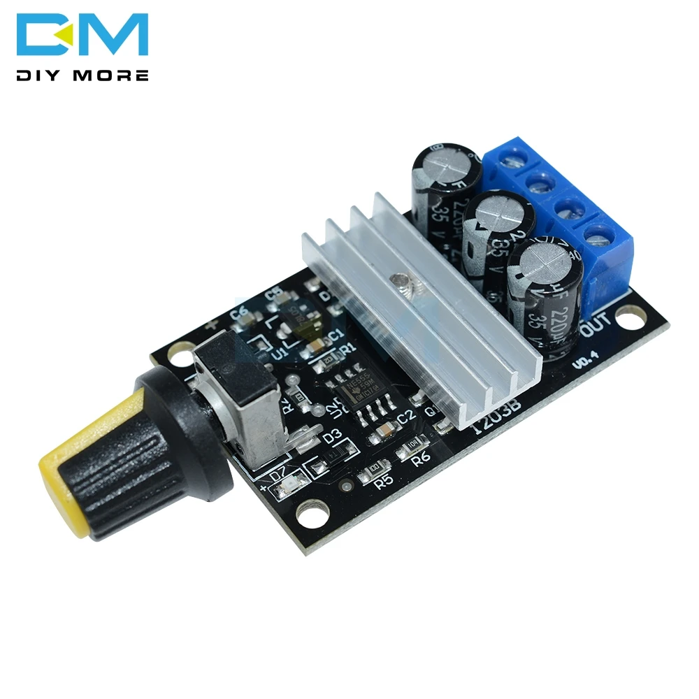 DC 6V-28V 3A PWM Motor Regulator Controller Switch Speed Varible 80W Output Power Duty Cycle Fully Adjustable From 0%-100%
DC 6V-28V 3A PWM Motor Regulator Controller Switch Speed Varible 80W Output Power Duty Cycle Fully Adjustable From 0%-100%
