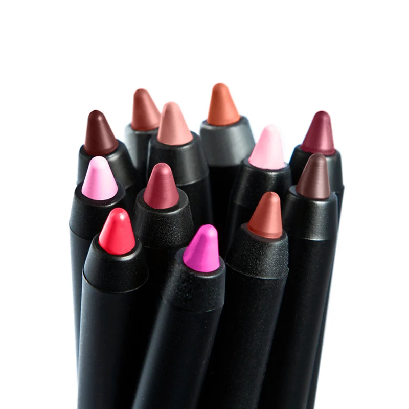 HUAMIANLI 12pcsLot Lipstick Pen Color Beauty Red Lips Baton Matte Lip Stick Waterproof Makeup Pigment Brown Nude Matte Lipstickz5