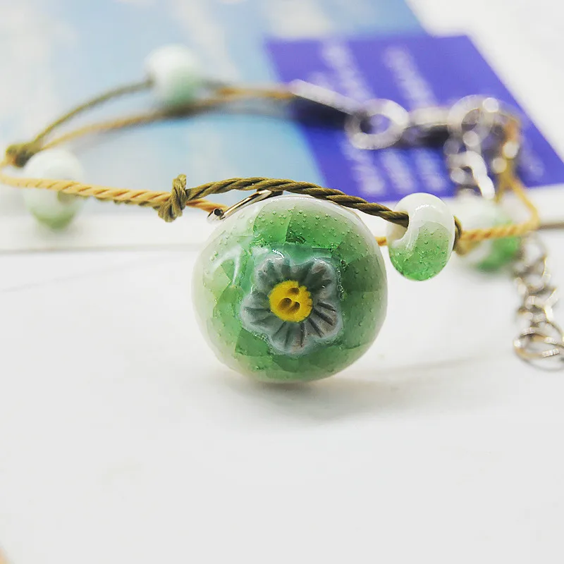 Original vintage simple Ceramics Flowers Girls Bracelet PU Leather Bracelet cute Lover Bracelet Lovers Lucky Jewelry Women Gift
Original vintage simple Ceramics Flowers Girls Bracelet PU Leather Bracelet cute Lover Bracelet Lovers Lucky Jewelry Women Gift