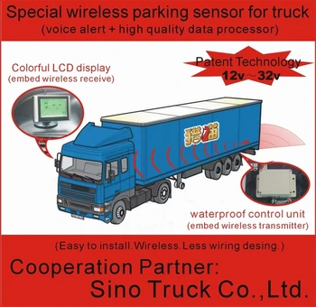 24 voltage wireless truck parking sensor system four reverse sensor color LCD display human voice alert 100 meters transmition
24 voltage wireless truck parking sensor system four reverse sensor color LCD display human voice alert 100 meters transmition