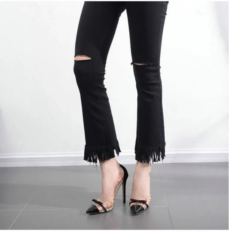 Women's Pumps Shoes Party Thin Heel Lady Wedding Shoes Women Sexy High Heels Nightclub Rivets Sexy Women Pumps High Heels Size 9 (3)