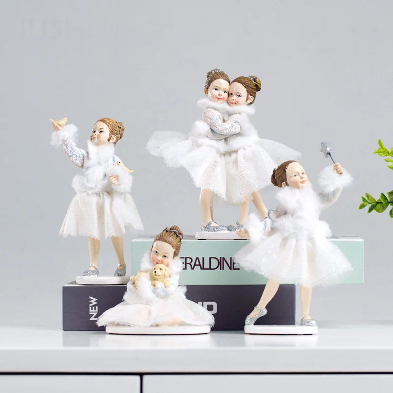European creative villain cute girl dance resin ornaments crafts furnishings home living room children's room decoration
European creative villain cute girl dance resin ornaments crafts furnishings home living room children's room decoration