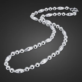 Mens Necklace 100% Sterling silver Wholesale 2020 Woman Solid 990 silver Necklace for Boy Jewelry Gift 3 - 6 mm & 44-51cm Chain
Mens Necklace 100% Sterling silver Wholesale 2020 Woman Solid 990 silver Necklace for Boy Jewelry Gift 3 - 6 mm & 44-51cm Chain