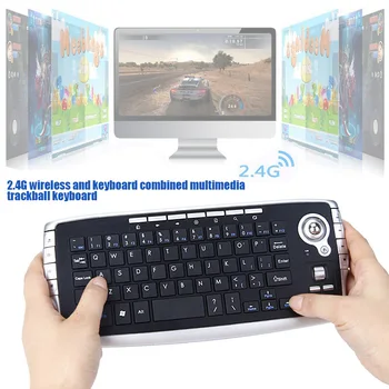 2 in 1 Wireless Trackball Keyboard 2.4G Portable Multifunctional for HTPC Laptop EM88
2 in 1 Wireless Trackball Keyboard 2.4G Portable Multifunctional for HTPC Laptop EM88