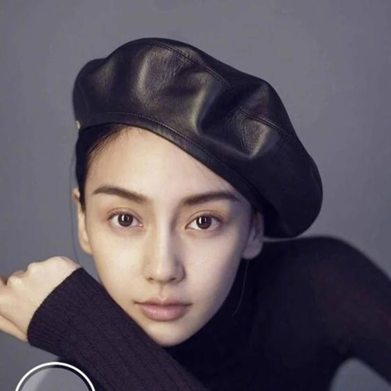 Jiangxihuitian модный бренд Фетр из искусственной кожи берета Для женщин Кепки Женская