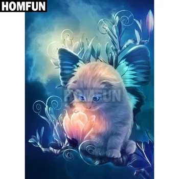 HOMFUN Full Square/Round Drill 5D DIY Diamond Painting "Butterfly Cat" 3D Embroidery Cross Stitch 5D Home Decor Gift A00045
HOMFUN Full Square/Round Drill 5D DIY Diamond Painting "Butterfly Cat" 3D Embroidery Cross Stitch 5D Home Decor Gift A00045