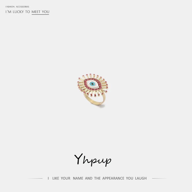 Yhpup Fashion Brand India Fatima Eye Punk Women Rings Zinc Alloy Enamel Jewelry Accessories for Women Girl Dress Party 2019 New
Yhpup Fashion Brand India Fatima Eye Punk Women Rings Zinc Alloy Enamel Jewelry Accessories for Women Girl Dress Party 2019 New
