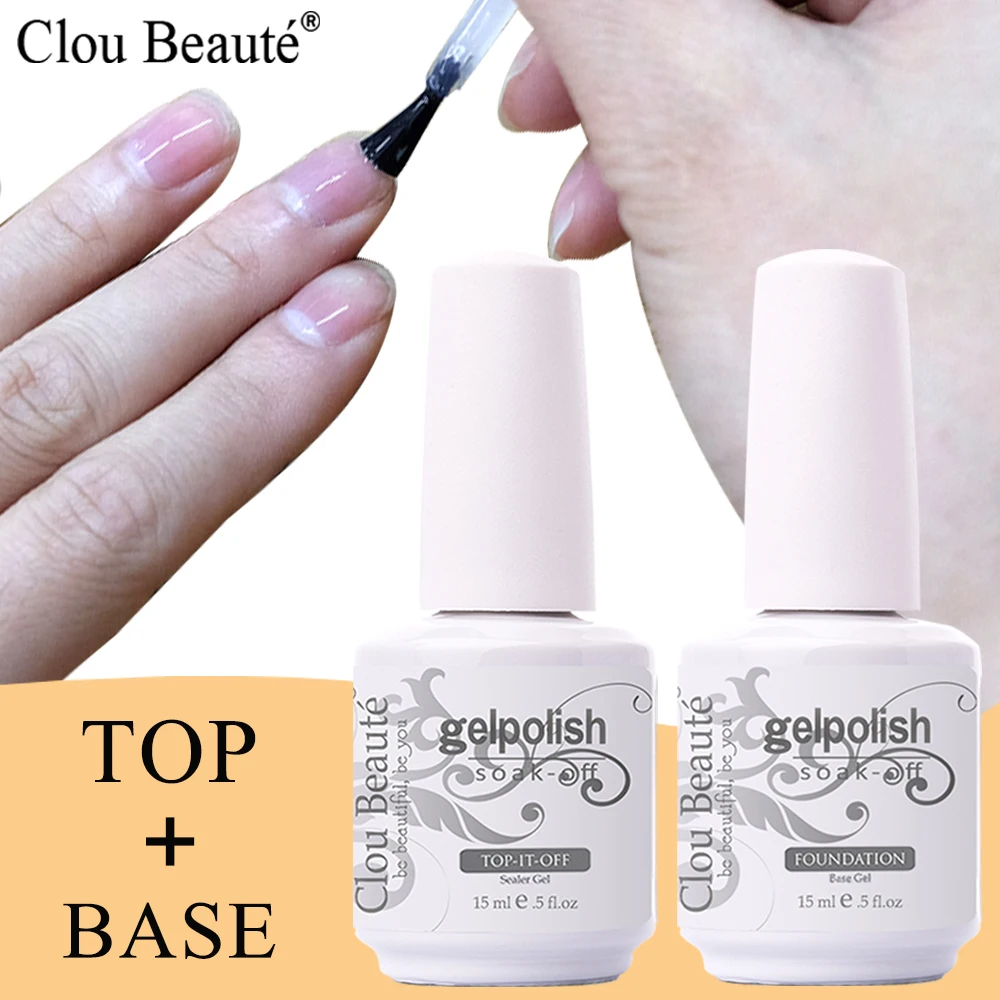 Clou Beaute Base And Top Coat Gel Nail Polish UV 15ml Transparent Soak Off Primer Gel Polish Gel Lacquer Nail Art Manicure BT01
Clou Beaute Base And Top Coat Gel Nail Polish UV 15ml Transparent Soak Off Primer Gel Polish Gel Lacquer Nail Art Manicure BT01