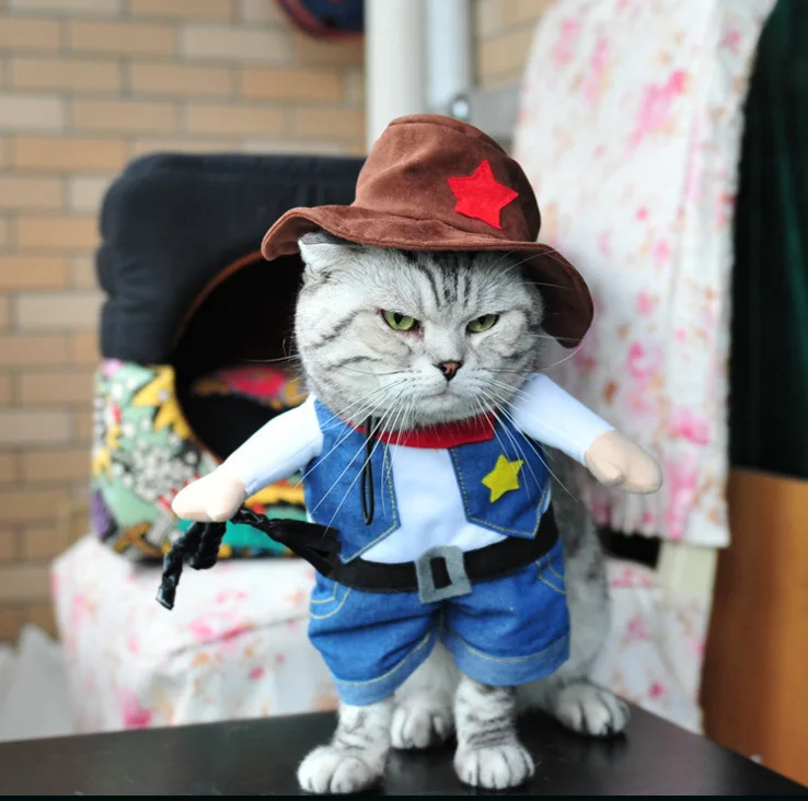 Pet Dog Cat Costume Cowboy Jeans Hoodie Shirts Halloween Costume Jumpsuit Puppy Clothes Funny Coat
Pet Dog Cat Costume Cowboy Jeans Hoodie Shirts Halloween Costume Jumpsuit Puppy Clothes Funny Coat