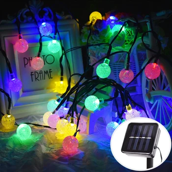 Solar Outdoor String Lights 30 LED Colorful Crystal Ball Solar Globe Fairy Lights Christmas tree Fence Decoration Waterproof
Solar Outdoor String Lights 30 LED Colorful Crystal Ball Solar Globe Fairy Lights Christmas tree Fence Decoration Waterproof