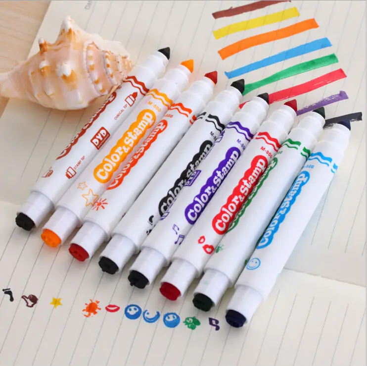 Dual side writing Cute highlighter with stamp School Fluorescent pen Scrapbooking deco marker pens Office Stationery WJ0077
Dual side writing Cute highlighter with stamp School Fluorescent pen Scrapbooking deco marker pens Office Stationery WJ0077